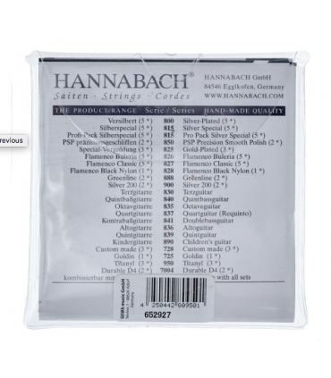 Juego de Cuerdas de Guitarra Flamenca Hannabach 827MT