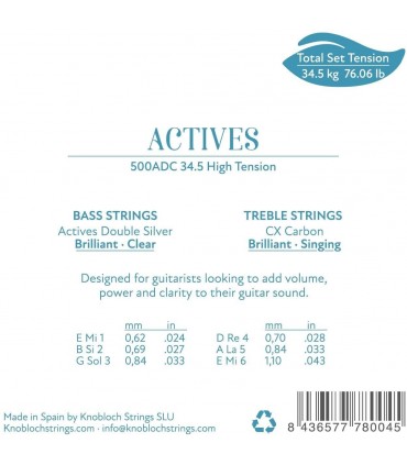 Juego de cuerdas Knobloch Strings Double Silver Carbon CX 500ADC