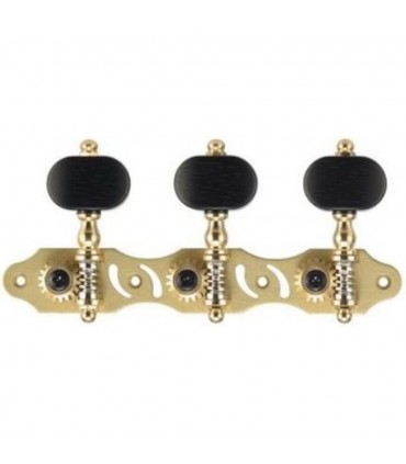 Clavijero Luthier Clásica JC306GX-P12 Oro Mate Palomilla Negra