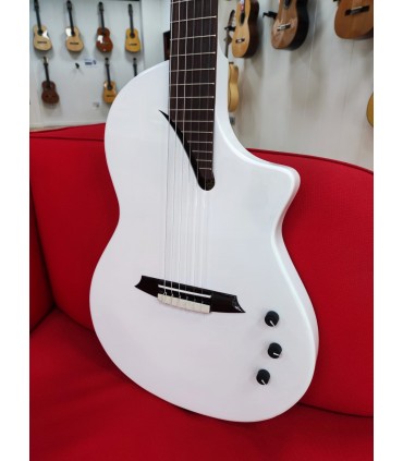 Guitarra Clásica Cutaway Martínez Hispania White GT